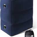 Sunany Inflatable Foot Rest Pillow for Travel, Kids/Adults Airplane Travel Pillow-Adjustable Height Cushions,for Kids to Sleep While Traveling,Suitable for Office, Home and Any TravelBlue (1 Pack)