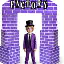 7 Pcs Factory Cardboard Castle Arch Party Decorations 47 x 55 Inch Movie Playhouse Boxes Castle House Backdrop for Candy World Photo Props Supplies Birthday Gift