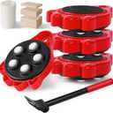 Furniture Lift Mover Tool Set - Heavy Duty Furniture Movers 700lbs Capacity, 360 Sliding Wheel Sliders for Moving Sofa/Refrigerator, Self-Adjusting Base Lifter, Anti-Fall Heavy Item Moving Kit