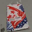 4th of July Fireworks Tablecloth Patriotic Round Table Cloth Washable Table Cover for Home Kitchen Party Picnic 60 Inch