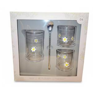 Daisy On The  Rocks Mixing Glass Cocktail 4Pcs Set