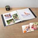 Large Photo Album Self Adhesive Scrapbook Album for 46 810 Pictures DIY Magnetic Linen Cover Album 60 Pages for Family Wedding Gifts with Metal Pen and Plastic Board