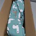 Cute Alpaca Print Elevated Dog Bed - Portable Cooling Pet Cot for Medium Dogs - Breathable Thickened Fabric Hammock, Crate Compatible, Indoor & Outdoor Use