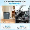 TopAutoGear 25L Portable Electric Cooler & Warmer, Small Refrigerator with Handle, 110V AC and 12V DC Car Fridge, Camping/Outdoor/Travel Cooler for Vehicles & Trucks, Grey