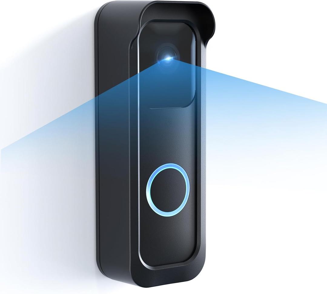 Blink Doorbell Mount, Anti-Theft 1st Gen Blink Video Doorbell Mount with Rain Cover(Not for 2nd Gen), Blink Doorbell Camera Mount for Apartment, No-Block Sensor & Night Vision, Easy to Setup