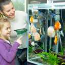 Rainmae Aquarium Feeding Dish Set, Transparent Aquarium Feeder Tube Kit, Fish Tank Feeding Supplies with Cleaning Brush and Food Scattering Prevention