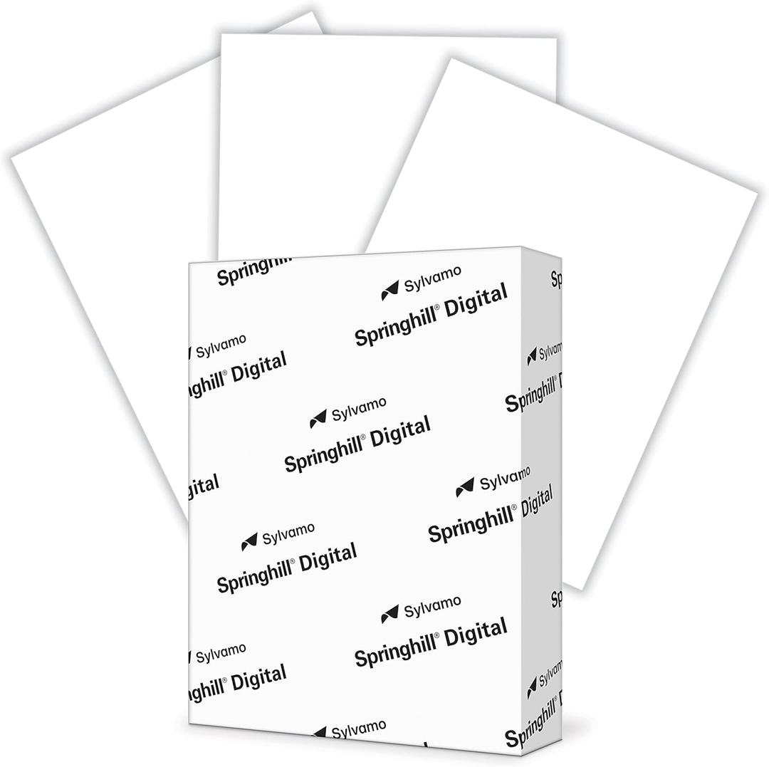 Springhill White 8.5” x 11” Cardstock Paper, 67lb Vellum Bristol, 147gsm – Premium Lightweight Cardstock, Vellum Printer Paper with Textured Finish – 016000R, 250 Sheets (1 Ream)