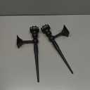 Gothic Wall Sconce Candle Holder for Taper Candles (Set of 2) Black Iron Crown and Scepter Design Victorian Wall Decor for Living Room, Bathroom,Dining Room