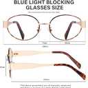 Oval Blue Light Blocking Glasses For Women Y2K Retro 90s Skinny Metal Frame Eye Protect Computer Eyeglasses