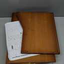 GHWIE Double Layer Bamboo Bread Box for Kitchen Counter,Large Capacity Bread Storage Bin,Bread Container with Acrylic Wavy Door Panel (Brown, Medium)