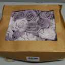 50pcs Artificial FlowerReal Touch Foam Roses w/Stem DIY for Wedding Bouquet Centerpieces Party Shower Home Decor-Violet Lavender Purple