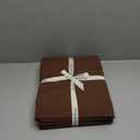 MooMee Bedding Sheet Set 100% Cotton Linen Like Textured Breathable Durable Soft Comfy (Solid Cocoa Brown, Queen)