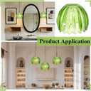 4 Pcs Classic Green Tulip Ceiling, Glass Green Tulip Lamp Shades 4.13x5.12x3.94Inch Flower Art Sconce Shade for Floor Lamp Table Wall Lamp Chandelier Decor