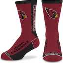 For Bare Feet NFL Unisex Kids Nfl Mvp Crew Sock Youth (Red)