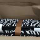 Klear Vu Porch Rocking Chair Cushion Set for Indoor and Outdoor Use, Assembled in The USA, Easy to Clean Stylish Seat and Back Pads with Fabric Ties, 20" x 17" x 2", Black Tiger