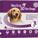 Vectra 3D Flea and Tick Prevention for Dogs, Kills and Repels Fleas, Ticks & Mosquitoes | FastActing, Waterproof, No Prescription Needed | Large Dogs 5695 lbs, 3Month Supply