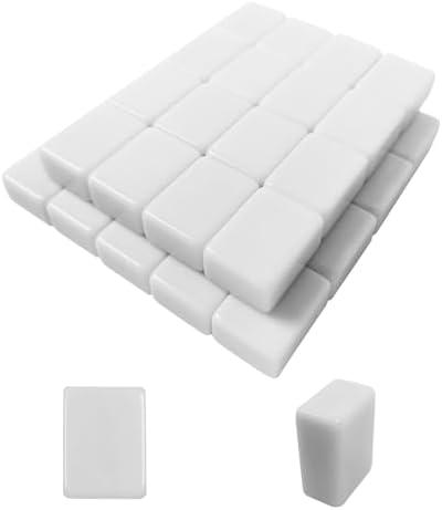 Goldenpasinee 36 Pcs Blank Mahjong Tiles for American Mahjong Tile Set, Standard Size White Replacement Mahjong Tiles Only, Compatible with Travel Mahjong Set & Vita Mahjong Game