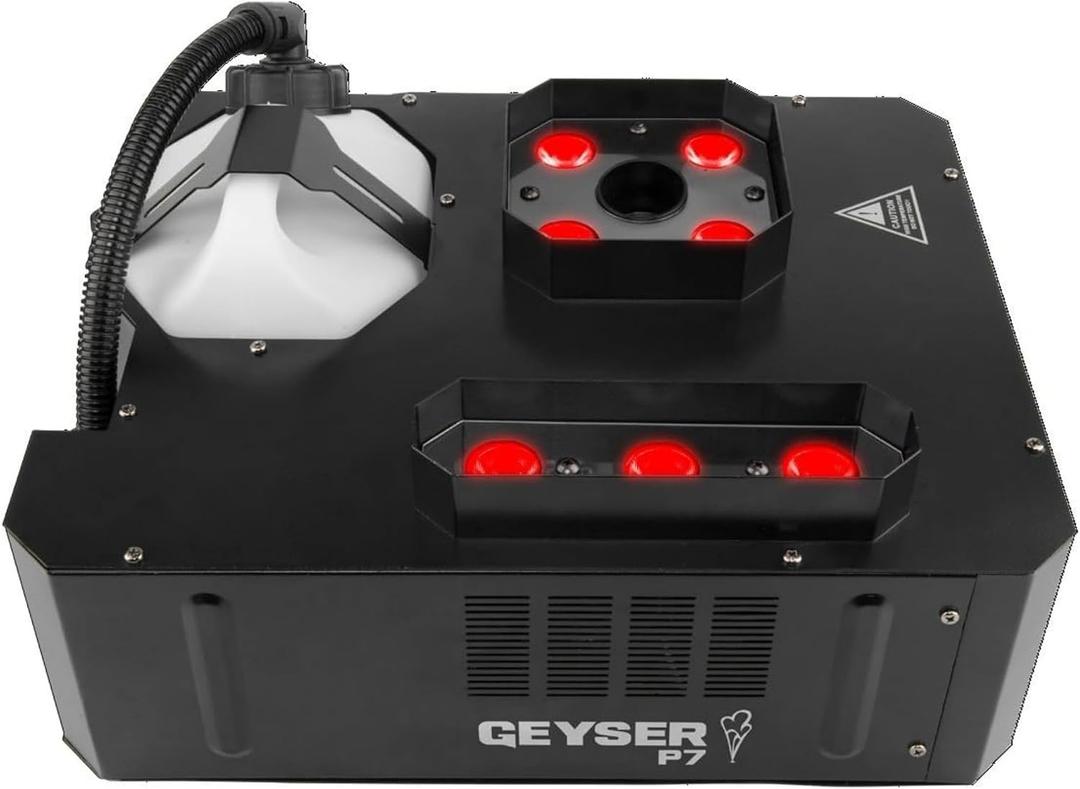 CHAUVET DJ Geyser P7 Vertical Burst System | Pyrotechnic Style Output Without Fire Or CO2 | Dual LED Zones With RGBA UV Mixing | DMX & Wireless Remote Operation | Flexible Mounting Options