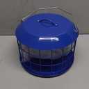 Kingsyard Bluebird Feeders for Outdoors Hanging, All Metal, Cage Mealworm Bird Feeder with Tray, Squirrel Proof & Weatherproof, Easy to Refill & Clean (Blue)