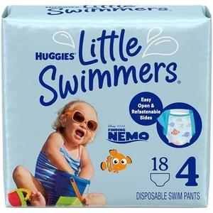 Huggies Little Swimmers Disposable Swimming Diapers, Size 4 (24-34 lbs), 8 Ct