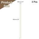 MECCANIXITY Brass Rods 1/4 Inch x 35 Inch Brass Solid Round Rod for Handle Pin DIY Craft Material Pack of 3