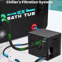BAOSHISHAN Cold Plunge Water Filter, 5'' Housing with 1/2" FNPT Ports, Includes 3x20 Micron Pleated Cartridge,2 Fittings,Wrench,6.5ft Water Hose Easy Installation with Ice Bath Tubs and Chillers
