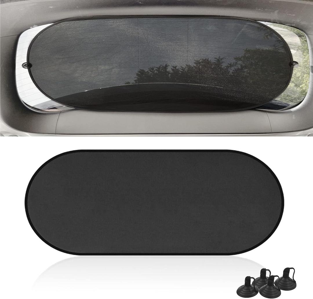 Rear Window Sunshade - UV Protection Mesh Cover for Rear Facing Car Seats, Fits All Cars