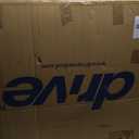 Drive Medical SSP118FA-SF Silver Sport 1 Folding Transport Wheelchair with Full Arms and Removable Swing-Away Footrest, Black