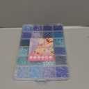 XSEINO About 1200PCS 6mm Glass Beads Bracelet Making Kit,24 Assorted Dreamy Blue Ocean Series Colorful Crystal Beads for Bracelet and Jewelry Making and DIY Crafts,Friendship Bracelets