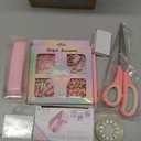 Pink Desk Accessories, Pink Office Supplies Accessories with Tape Dispenser, Stapler, Staple Remover, 1000 Staples, Tape, Clips Set, Ruler, Scissor, Pen