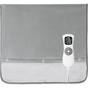Foot Warmer, ALLJOY Electric Heated Foot Warmers for Women and Men Under Desk Fast Heating Pad for Foot with 6 Heat 4 Timer Settings Foot Warmer for Bed