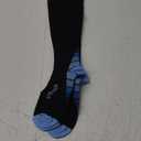 Physix Gear Compression Socks 20-30 mmHg - Men & Women - Running, Nurses, Shin Splints, Flight, Travel (Black/Blue)