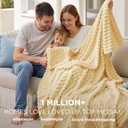 Bedsure GentleSoft Custard Yellow Fleece Throw Blanket for Couch - Super Soft Cozy Blankets for Women, Cute Small Blanket for Girls, 50x60 Inches