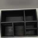 MISTOD Coffee Station Organizer Pods Holder for Counter, Farmhouse Wood Coffee Bar Accessories and Tea Condiment Basket Storage Organizer Decor (Black)