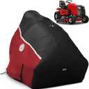 420D Riding Lawn Mower Cover, Waterproof Tractor Cover Heavy Duty Fits Decks up to 54",Universal fit for John Deere, EGO, Toro, Craftsman and More -72" L x 54" W x 46" H-Red
