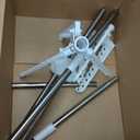 Clothes Drying Rack Foldable, 74.8 inch 2 Tier Laundry Drying Rack with Rotating Clothes Rail for 54 Pieces of Clothes, Space Saving, Indoor, Stainless Steel, White and Silver CDR002W01