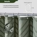 Siiluminisoy Extra Long Sage Green Boho Shower Curtain with Tassel, Woven Fabric 84 in Shower Curtain, Tufted Chevron Striped, 72 x 84, Modern Chic Textured Minimalist Bathroom Shower
