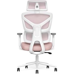 Ergonomic Office Chair, High Back Mesh Desk Chair with 4-Position Height Adjustable Back, 3D Armrests, Adaptive Lumbar Support, 3-Level Tilt Function, 3D Headrest, Comfy Computer Gaming Chairs