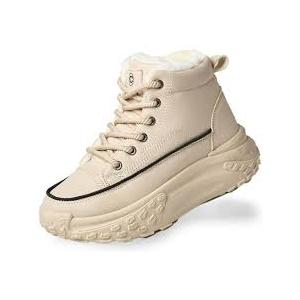 Platform Winter Shoes for Women,Warm Casual Sneakers,Lightweight,Size 43 Brown Casual Shoes