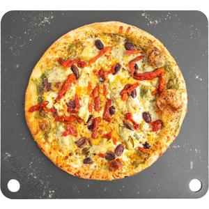 NerdChef Steel Stone - High Performance Pizza Baking | Made in USA (14.5" x 16") - (.375" Thick - Pro)