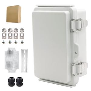 Waterproof Electrical Box Junction Box Weatherproof IP67 ABS Plastic Enclosure Switch Router Project Box Electronics Enclosure with Mounting Plate Wall Bracket Grey 5.9"x3.9"x2.8"