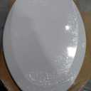 Bemis 1500EC Durable Wood Toilet Seat with Easy Clean Hinges, Made in USA, Elongated, Ice Grey