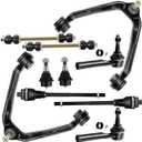 SCITOO 10pcs Front Suspension Kit Upper Control Arm Inner Outer Tie Rod End Sway Bar Link Lower Ball Joint Fit 1999-2006 For Chevy Silverado 1500 2000-2006 Tahoe 2002-2006 Avalanche 1500