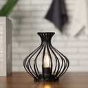 JHY DESIGN Decorations Outdoor Table Lamp Nightlight 7.5''High Modern Style Battery Powered Lamp with 6-Hours Timer Feature Decorative Bedside Lamp for Room Indoor Outdoor Table Garden Party (Short)