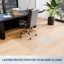 Office Chair Mat for Hard Floors, 55" x 35" Hardwood Clear Protector for Desk Chair, Easy Glide Plastic Floor Mat for Office & Home (Rectangle)
