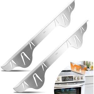 Stove Counter Gap Covers, 316 Stianless Steel Stove Gap Filler Oven Side Gap Filler, Won't Melt Like Silicone or Corrode Away With Salt Like 304 Stainless Steel by NISHCON (25.3 Inches,2 PACK)