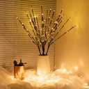 3 Pack Twig Lights,Artificial Brown Branch Lights for Vase USB Plug in 29IN 60 Led Warm White Bulbs Tree Branches Lighted for Home Wedding Bedroom Decor Party
