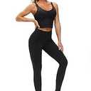 THE GYM PEOPLE High Waist Yoga Trousers for Women's Tummy Control Fitness Athletic Workout Running Trousers XL
