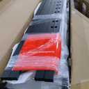 Queen-Over-King Size Metal Bunk Bed, Heavy Duty Bunk Beds with Dual-Side Climbing Ladders, Full-Coverage Safety Rail, for Adults, Youth & Guest Rooms, Matte-Black