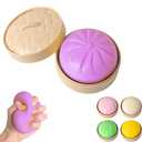 Dumpling Squishy, Mystery Squishy Dumpling Box, Fidget Toys Adults & Teens, Easter Basket Stuffers, Stocking Stuffers, Sensory Stress Ball Squeeze Toys for Stress Relief (Deep Purple)